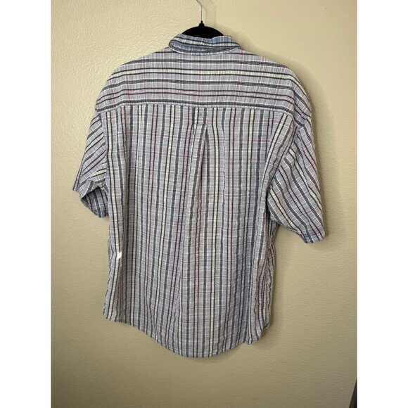 Vintage Preswick & Moore Men's Purple Shirt size Large short sleeve collared - Picture 6 of 7